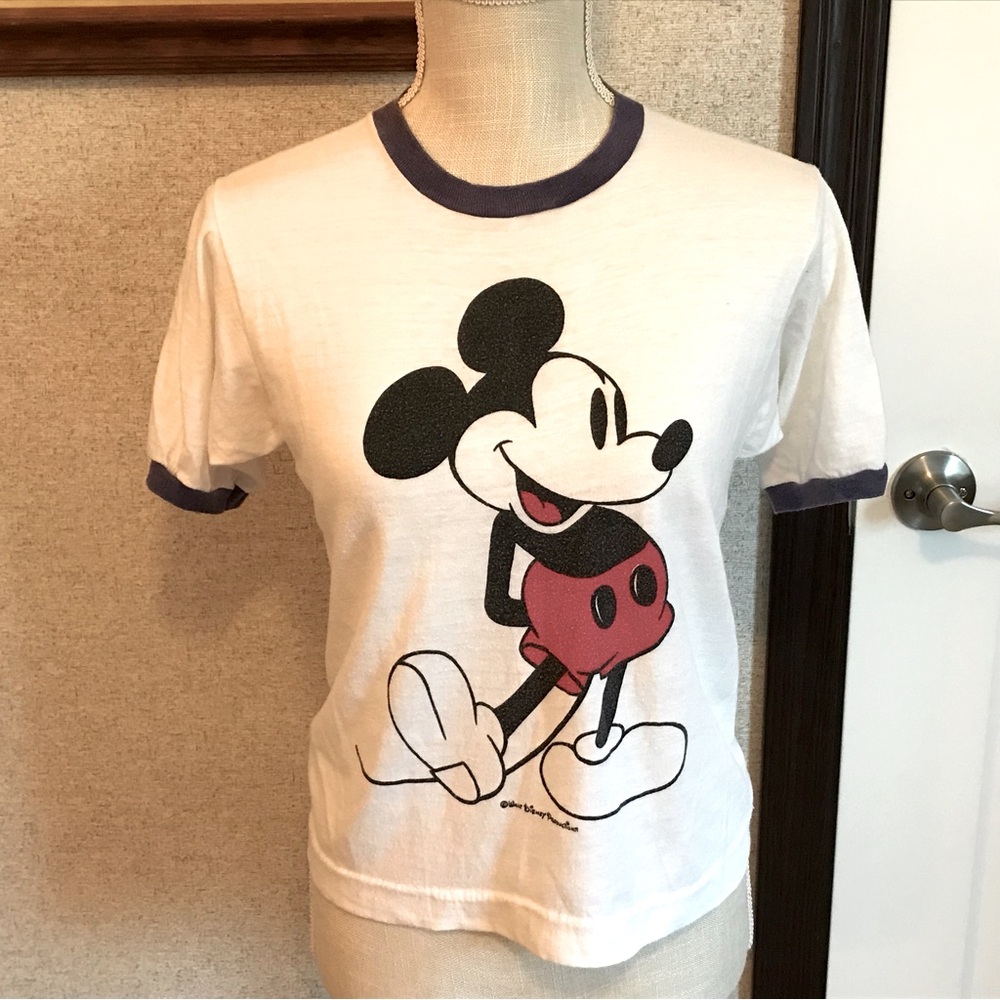 Vintage Single Stitch Mickey Mouse Tee Shirt Size Small No Tag